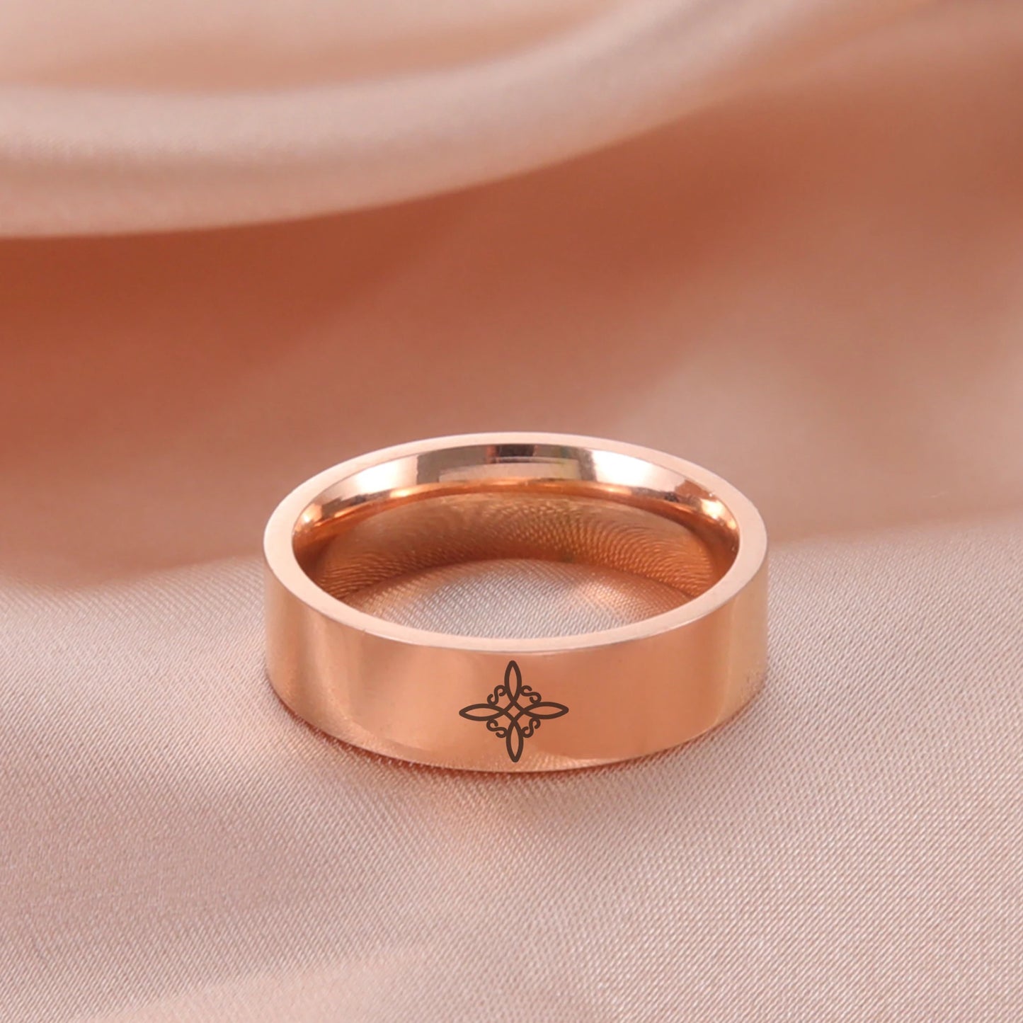 HIPEE Trend Viking Celtics Witch Knot Ring for Women Stainless Steel Couple Rings Amulet Talisman Jewelry Christmas Gifts