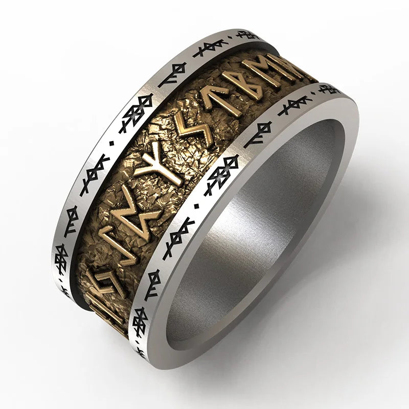 925 Silver Nordic Viking Runes Silver Ring Silver Welded Copper Fashion Tail Ring Index Ring Jewelry
