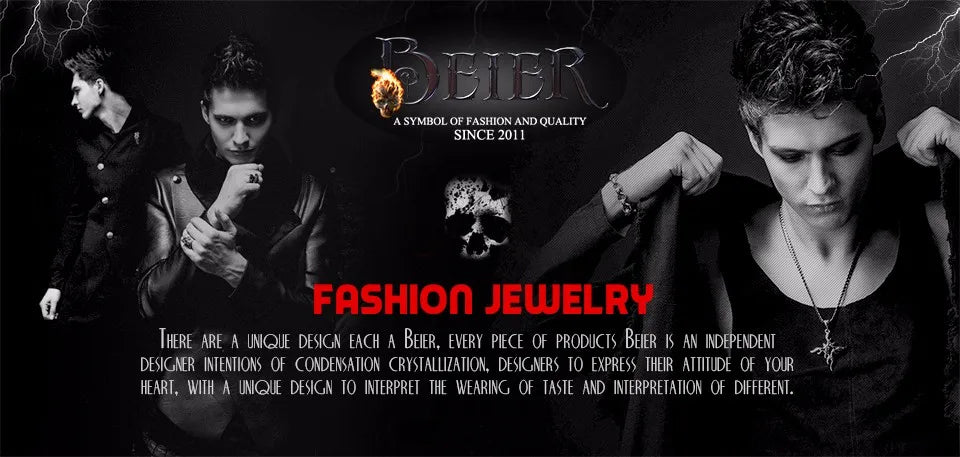 Beier 316L Stainless Steel Viking Runes Golden Dragon Man's Ring Blu-ray Simple Fashion High Quality Jewelry LLBR-R050R