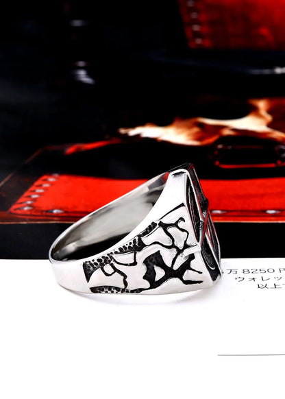 Beier New Store 316L Stainless Steel Viking Cross Compass Runic Pirate Men's Ring Nautical Fashion Jewelry Dropshipping BR8-108R