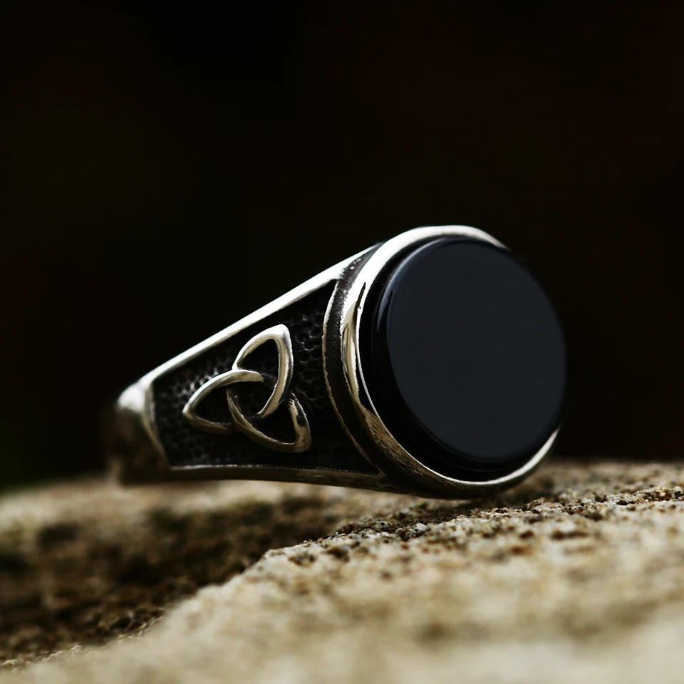 Beier New Style Vintage 316L Stainless Steel Viking High Quality High Polished Mirror Ring Signet Solid Fashion Jewelry For Men