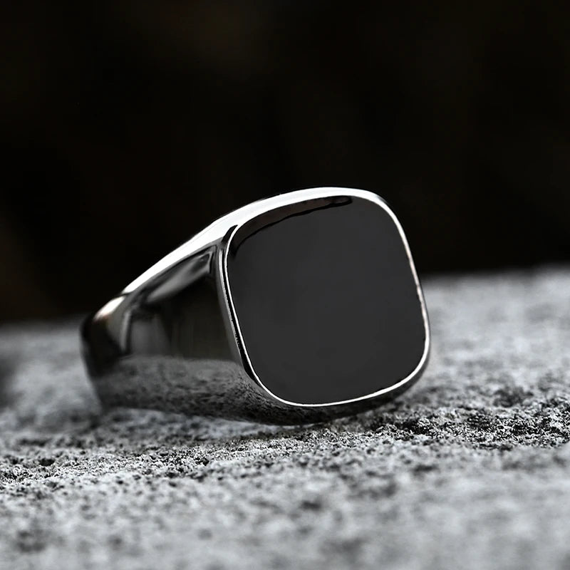 Beier New Style Vintage 316L Stainless Steel Viking High Quality High Polished Mirror Ring Signet Solid Fashion Jewelry For Men