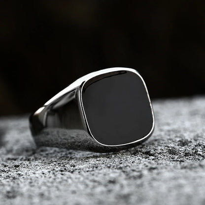 Beier New Style Vintage 316L Stainless Steel Viking High Quality High Polished Mirror Ring Signet Solid Fashion Jewelry For Men