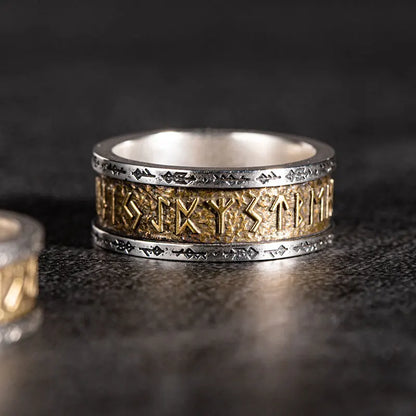 925 Silver Nordic Viking Runes Silver Ring Silver Welded Copper Fashion Tail Ring Index Ring Jewelry