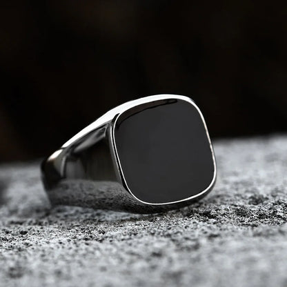 Beier New Style Vintage 316L Stainless Steel Viking High Quality High Polished Mirror Ring Signet Solid Fashion Jewelry For Men